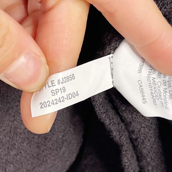 Madewell Texture & Thread Wrap Tie Top Dark Gray XSmall XS Short Sleeve Cropped - Picture 8 of 8